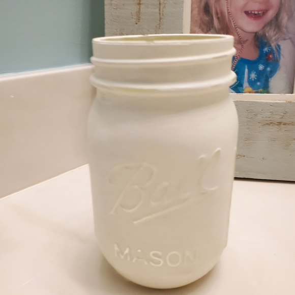Ball jar Bathroom accessories in cream color - Picture 3 of 7